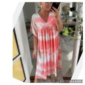 KNOX ROSE OMBRE RAYON LINEN MAXI DRESS